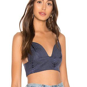 superdown Kimberly Snakeskin Crop Top Tank